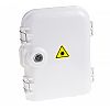 Fiber optic splice box, 8 cores outdoor (IP65) FTTH box, 8x SC simplex, w/o adaptors
