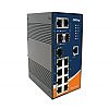 IES-3073GC, Industrial 10-port managed Ethernet switch, DIN, 7x 10/100 RJ-45 + 3 slide-in SFP slots / RJ-45, O/Open-Ring <10ms 