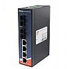 IPS-1042-FX-SS-SC-24V, Industrial Unmanaged PoE Ethernet switch, DIN, 4x 10/100 RJ-45 PoE + 2x 100 SM SC