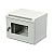 6U rack cabinet, rack 10", wall-mounted, glass door, 280mm