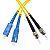 Fiber optic patch cord, SC/UPC-ST/UPC, SM, 9/125 duplex, G652D fiber, L=3m