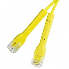 Patch cable UTP cat. 6a, 0.5 m, yellow, LSOH, ultra-flex