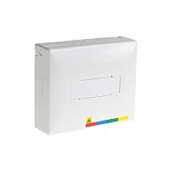 DIN Splice box, 4x SC simplex, no adaptors