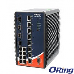 Managed switch, L3, 16x 10/1000 RJ-45 + 4x1G/2.5G/10G SFP+, O/Open-Ring <30ms (ORing IGS-RX164GP+)