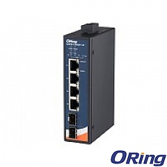 Unmanaged switch, 4x 100/1G/2.5G RJ-45 PoE + 2x1000/10G SFP+ (ORing IDGPS-C1042GP+-BT)