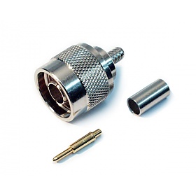 N male connector, crimp type, RG58