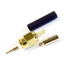 SMA male connector, crimp type, RG174