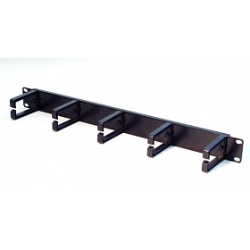 Cable manager, 19", 1U, black