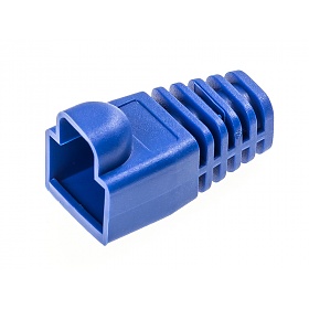 Cable boot w/ear, o.d. 6.0 mm, blue