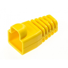 Cable boot w/ear, o.d. 6.0 mm, yellow