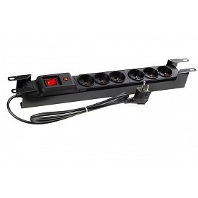 Power distribution unit, 19" rackmount, 6 outlets