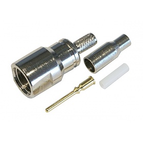 FME male connector, crimp type, RG174