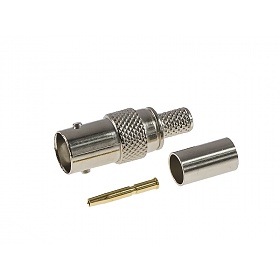 BNC female connector, crimp type, RG59