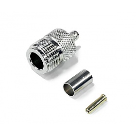 N female connector, crimp type, H155