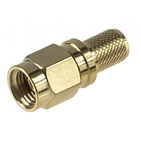 SMA male reverse pin connector (RP), crimp type, H155