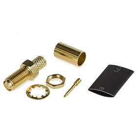 SMA female reverse pin connector (RP), crimp type, H155