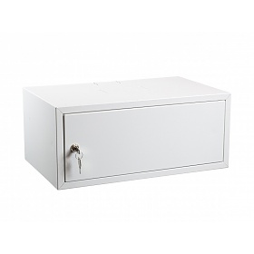 Wall-mounted 19" rack cabinet, 4U, steel door, 350mm d.