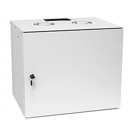 Wall-mounted 19" cabinet, 9U, steel door, 450 x 520 x 400 mm