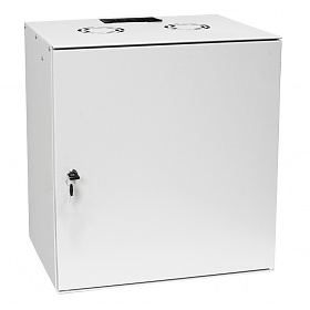 Wall-mounted 19" cabinet, 12U, steel door, 580 x 520 x 400 mm