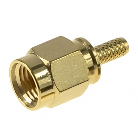 SMA male reverse pin connector (RP), crimp type, RG174