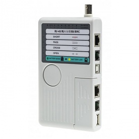 Noyafa NF-3468 Cable tester RJ-45, RJ-11, BNC, USB w/external terminator