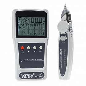 Cable tester RJ-45, w/LCD, digital wire tracker, WT26C