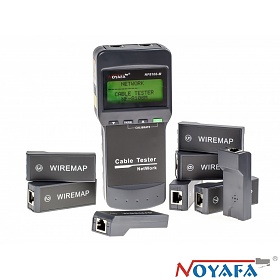 Cable tester RJ-45, w/LCD and 8 external terminators (NOYAFA NF-8108M)