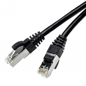 Patch cable FTP cat. 5e, 1.0 m, black