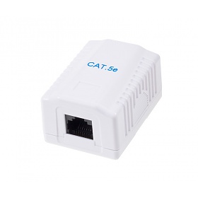 Cat. 5e UTP surface-mount box, 1x RJ-45