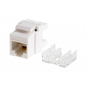Keystone connector 8p8c, unshielded, cat. 6, 180°, short
