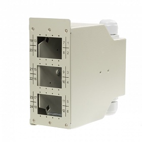DIN Splice box, 12x SC duplex, no adaptors