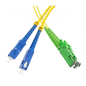 Patchcord LSH/APC-SC/UPC, SM, 9/125 duplex, G652D fiber, 2 m