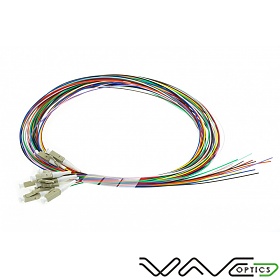 12 colors pigtail set LC/UPC, MM, 50/125, 0,9mm, OM2 fiber, 2m