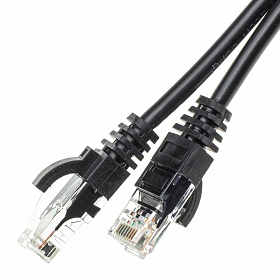 Patch cable UTP cat. 5e, 15.0 m, black