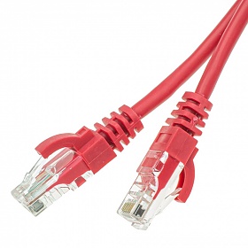 Patch cable UTP cat. 5e, 20.0 m, red, LSOH