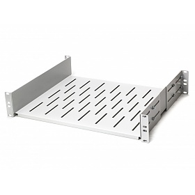 Shelf, 19", 380-560 mm, adjustable, w/bearing, 2U