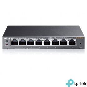 TP-Link TL-SG108PE, Smart switch, 8x 10/100/1000 RJ-45, PoE, desktop