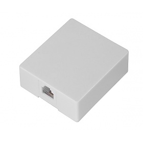 Surface box, 6P4C, standard, white