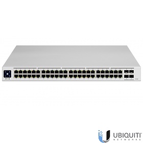 Ubiquiti USW-Pro-48-PoE, Managed switch, 48x 10/1000 RJ-45, 4x 10G SFP+, PoE+, 19"