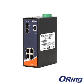 ORing IGS-C9042GP, Managed switch, 4x 10/1000 RJ-45 + 2x100/1G/2.5G SFP, O/Open-Ring <30ms