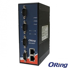 ORing IDS-342GT, Industrial Device server, DIN, 4x RS-232/422/485 + 2x 10/100/1000 RJ-45 (LAN)