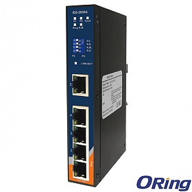 IES-2050A, Industrial 5-port slim type lite-managed Ethernet switch, DIN, 5x 10/100 RJ-45, O-Ring <10ms