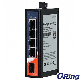 ORing IES-C1041P, Unmanaged switch,  4x 10/100 RJ-45, 1x SFP, slim housing
