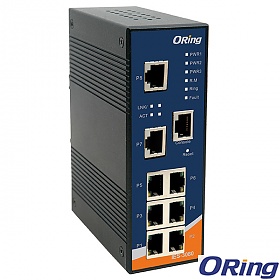 IES-3080, Industrial 8-port Managed Ethernet Switch, DIN, 8x 10/100 RJ-45, O/Open-Ring <10ms