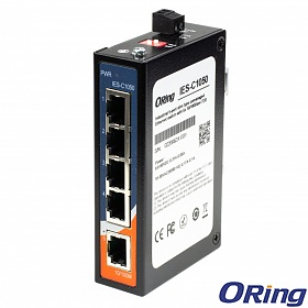 Unmanaged switch,  5x 10/100 RJ-45, slim housing (ORing IES-C1050)