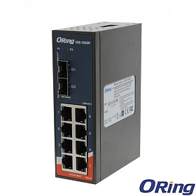 Unmanaged switch, 8x 10/1000 RJ-45 + 2x 1000 SFP (ORing IGS-182GP)