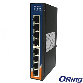 IES-1080A, Industrial Slim Type Unmanaged Ethernet Switch, DIN, 8x 10/100 RJ-45, slim housing