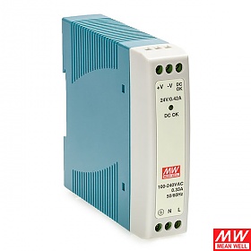 Power supply 10W 24VDC, mini, DIN TS35 (Mean Well MDR-10-24)