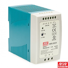 Power supply 96W 24VDC, mini, DIN TS35 (Mean Well MDR-100-24)