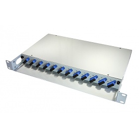 Fiber optic Splice box, 12xSC/UPC SM duplex, 24x pigtail SC/UPC SM 1m
